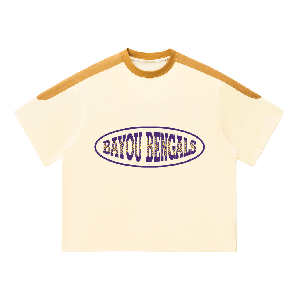 Bayou Bengal Unisex Color Block Oversized T-Shirt