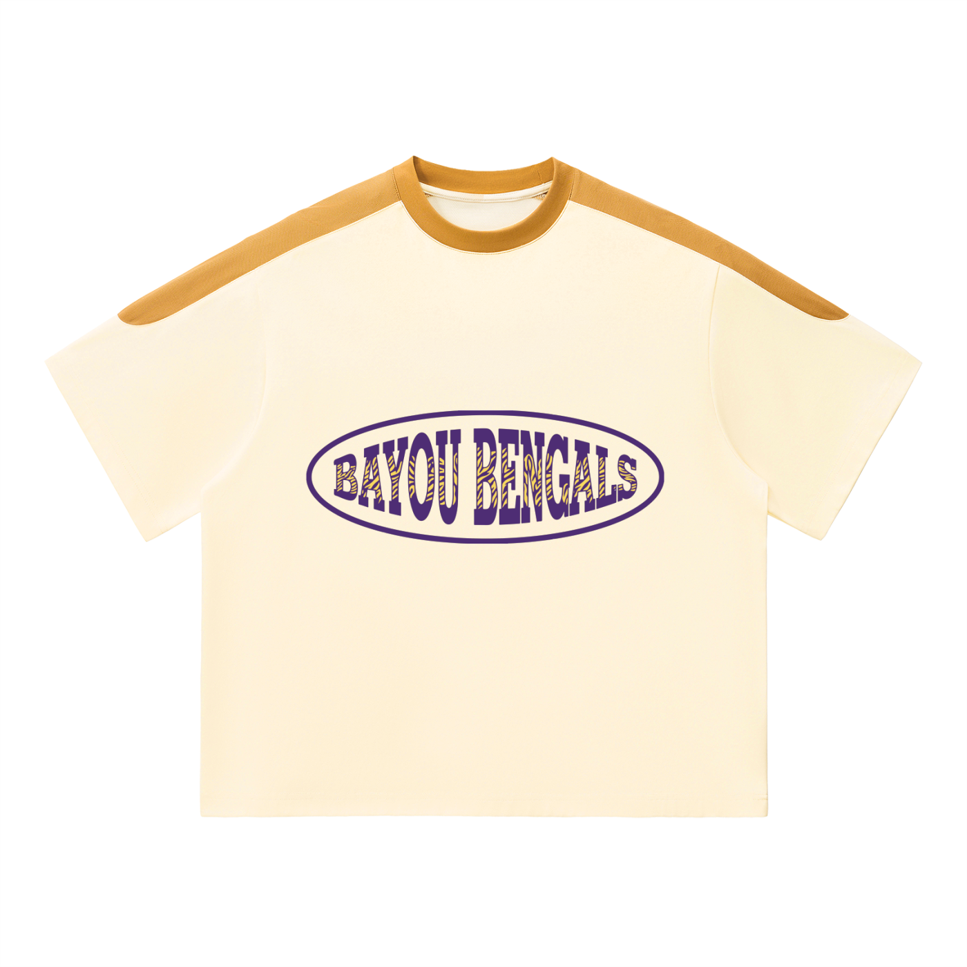 Bayou Bengal Unisex Color Block Oversized T-Shirt
