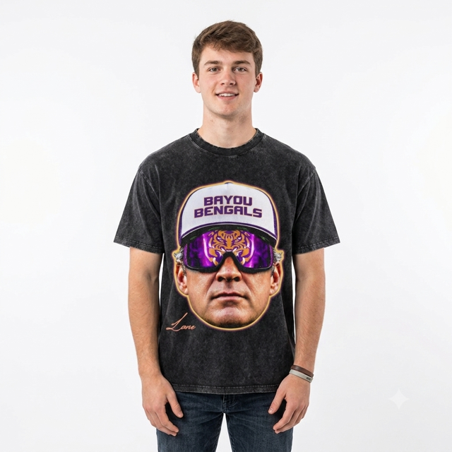Vintage Wash Graphic Tee — "Bayou Bengals"