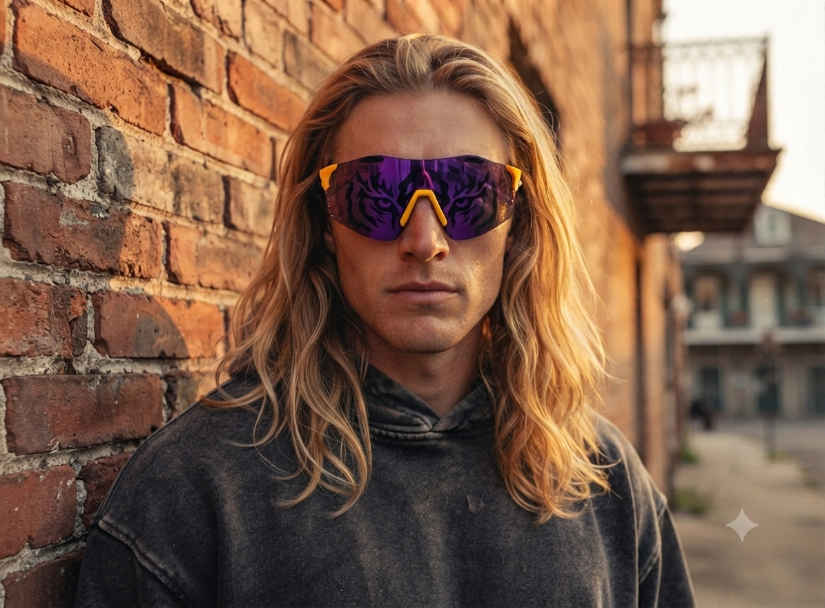 PURPLE & YELLOW Tiger Eye Sunglasses