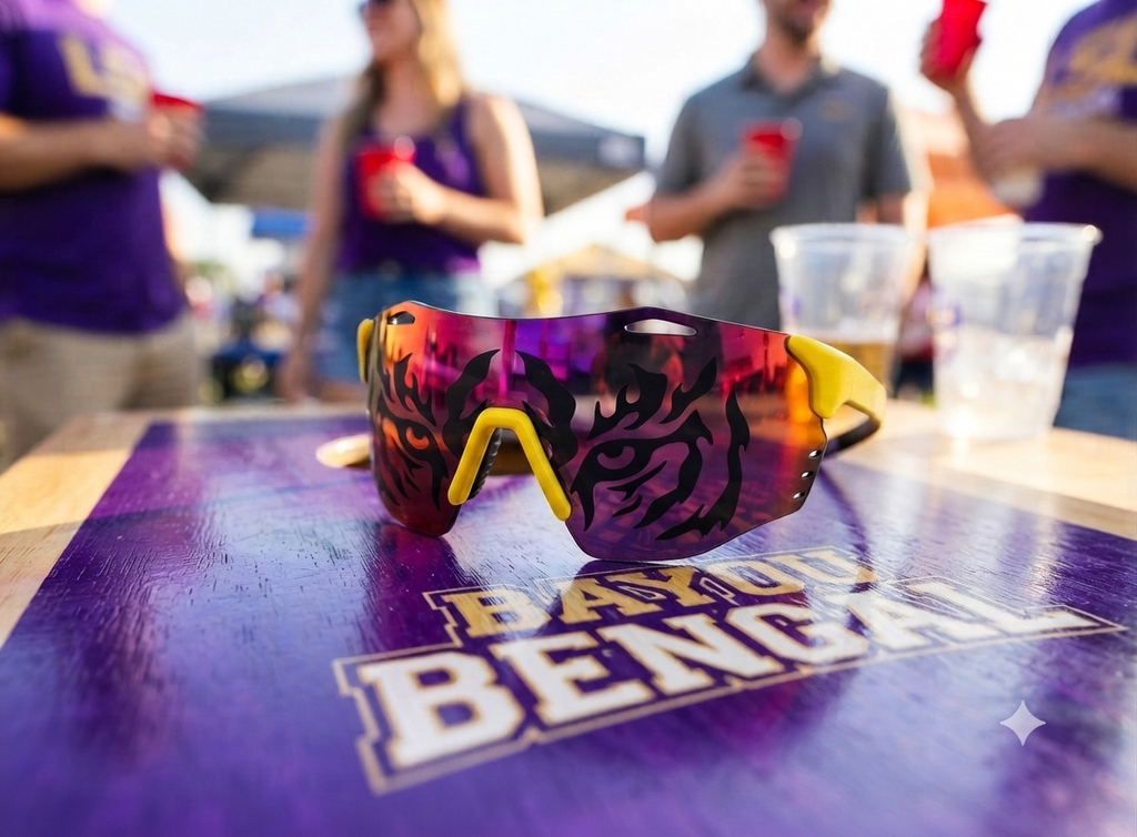 PURPLE & YELLOW Tiger Eye Sunglasses