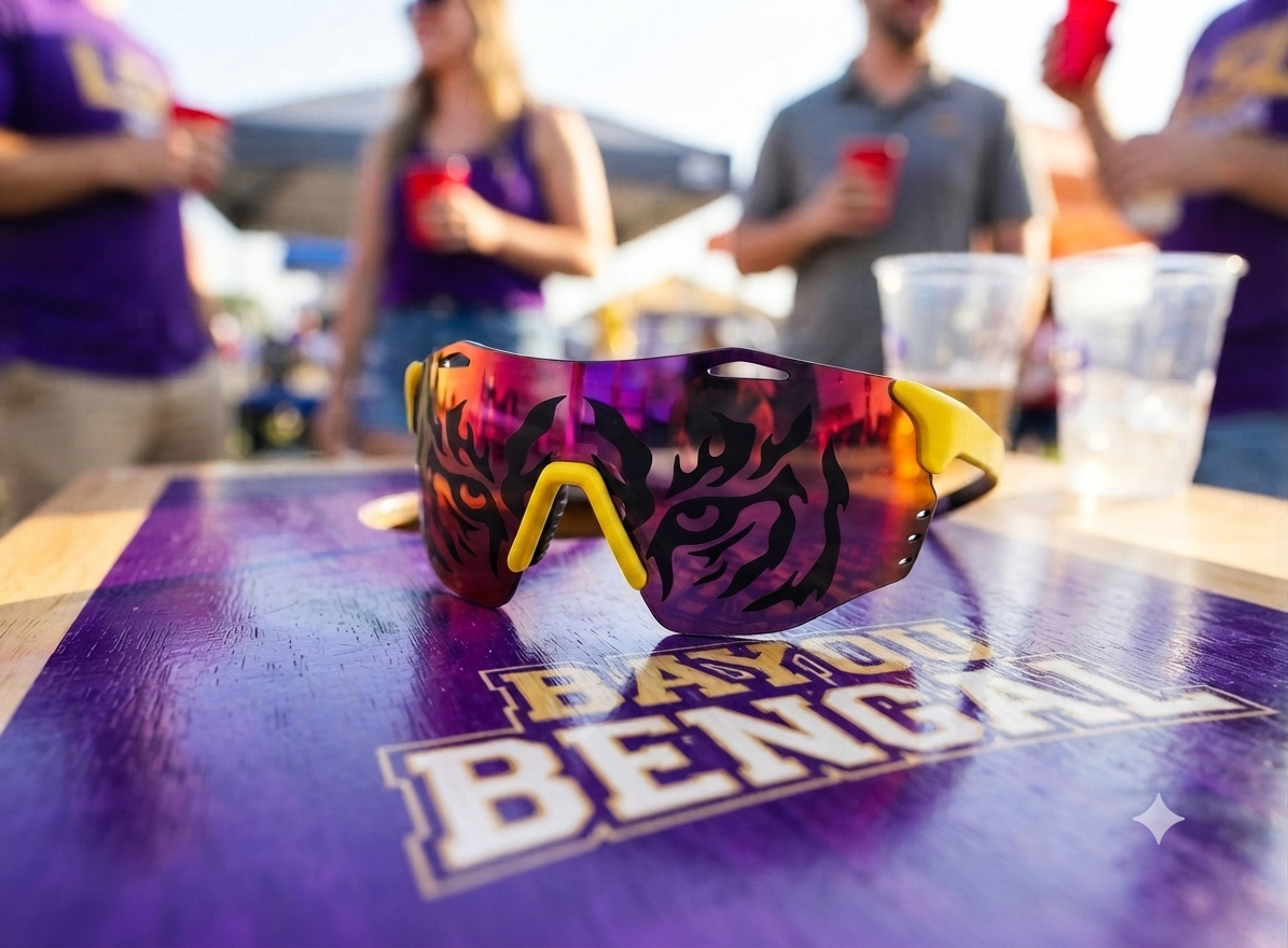 PURPLE & YELLOW Tiger Eye Sunglasses