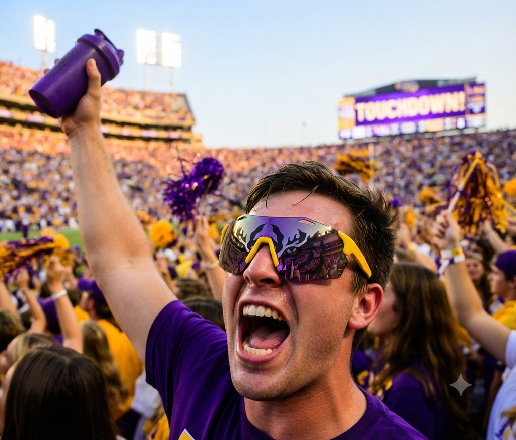 PURPLE & YELLOW Tiger Eye Sunglasses